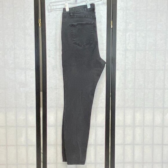 Lane Bryant High Rise Straight Leg Stretch Denim Jeans Black 12 - Picture 6 of 11